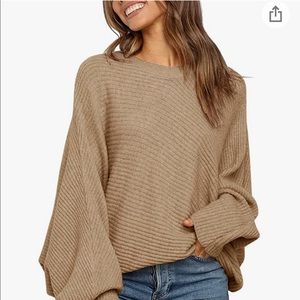 Oversized Womens Crew Neck Sweater